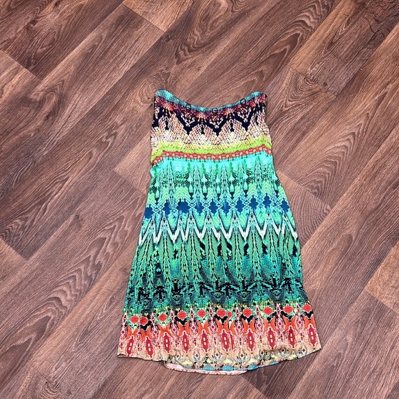 SKY BRAND Chain Halter Mini Dress with embellished neckline - size Small - Picture 2 of 5